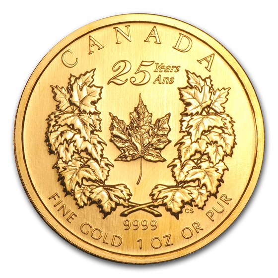 2004 Canada 1 oz Gold Maple Leaf BU (25th Anniversary) 2004 Canada 1 oz Gold Maple Leaf BU (25th Anniversary)